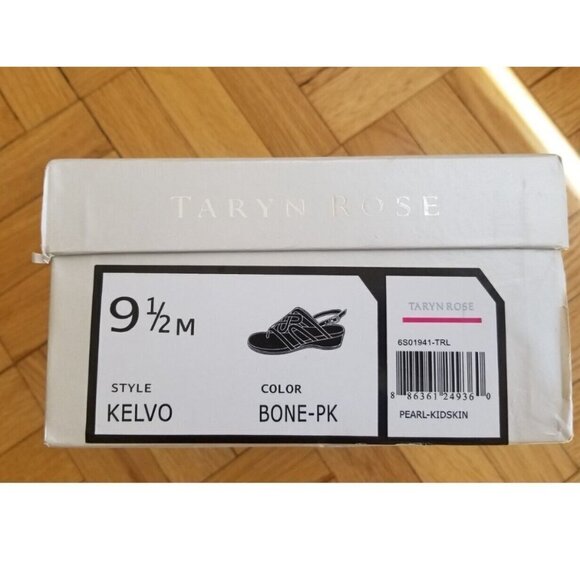 BNIB Taryn Rose Kelvo sandal in Pearl kidskin, sz 9.5 - Picture 6 of 6